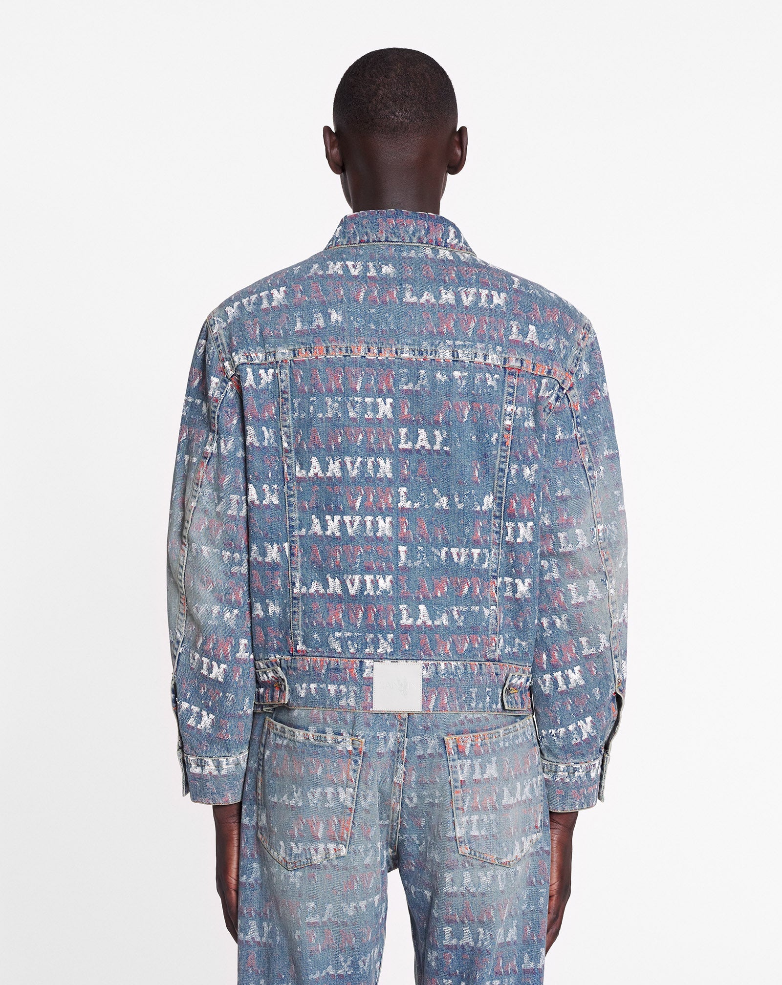 LANVIN UNISEX'S LIGHT BLUE DENIM JACKET WITH LOGO