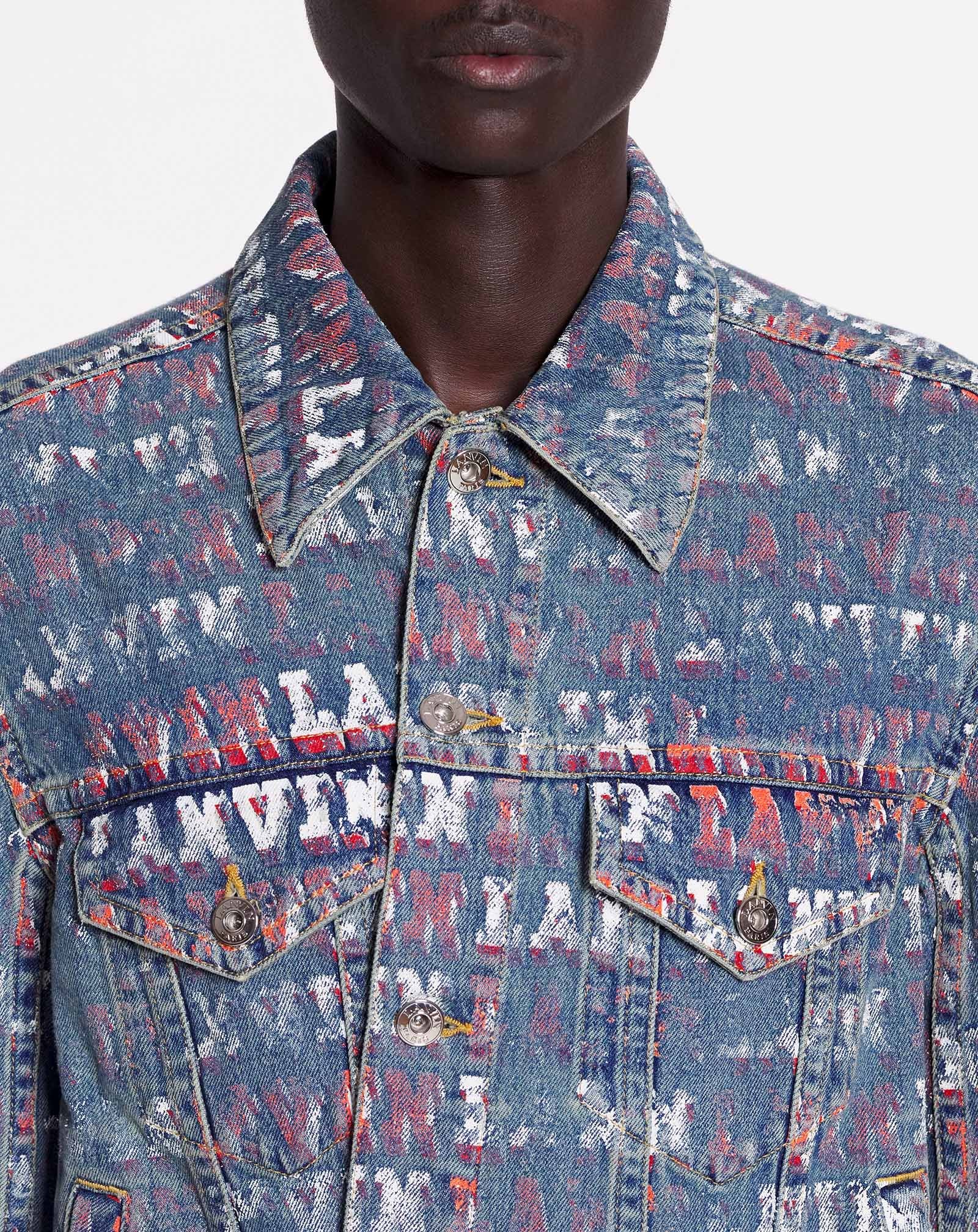 LANVIN UNISEX'S LIGHT BLUE DENIM JACKET WITH LOGO