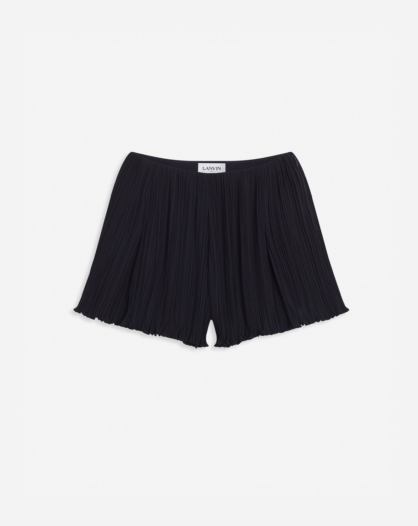 LANVIN WOMEN'S BLACK PLEATED SHORTS