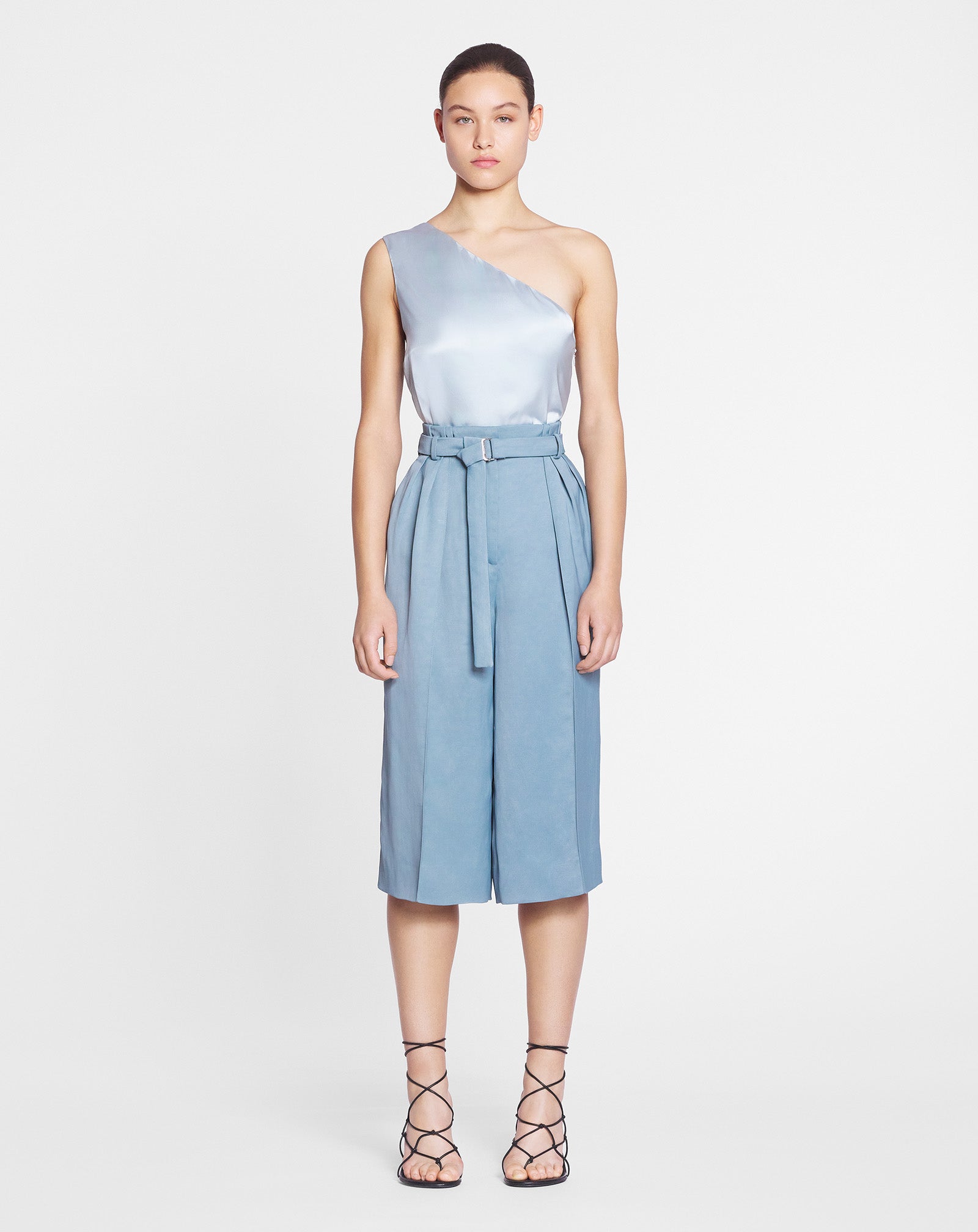 LANVIN WOMEN'S AZUR ASYMMETRIC TOP WITH RIBBON DETAIL