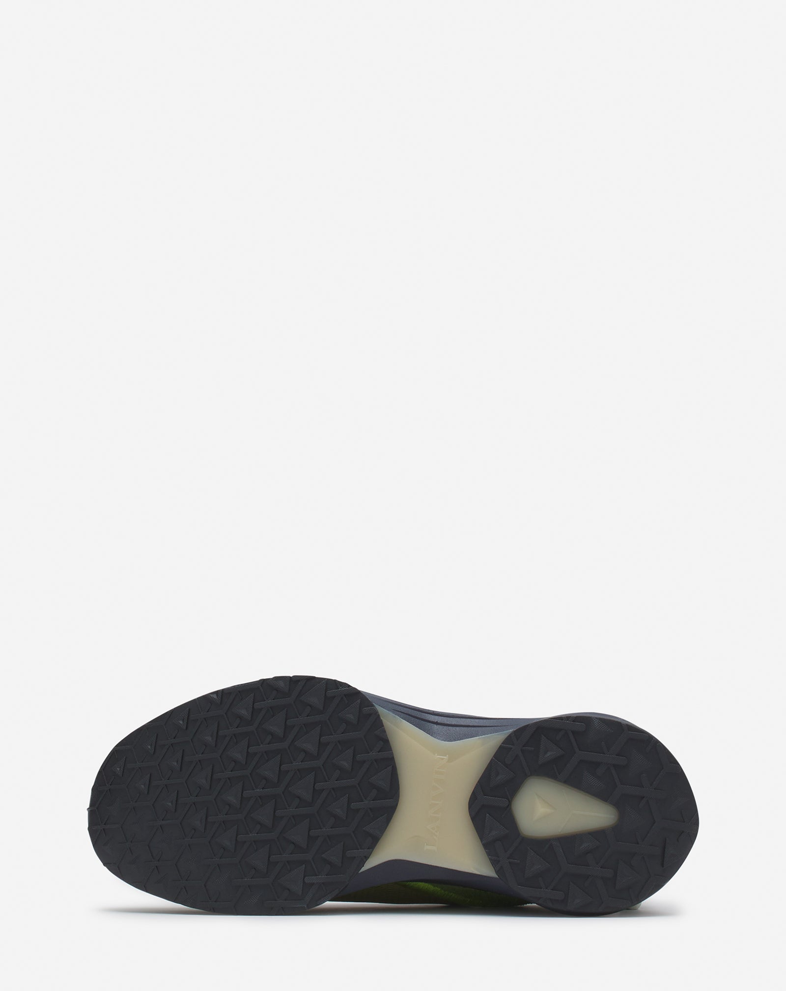 LANVIN MEN'S DARK GREEN RUNNER SNEAKERS