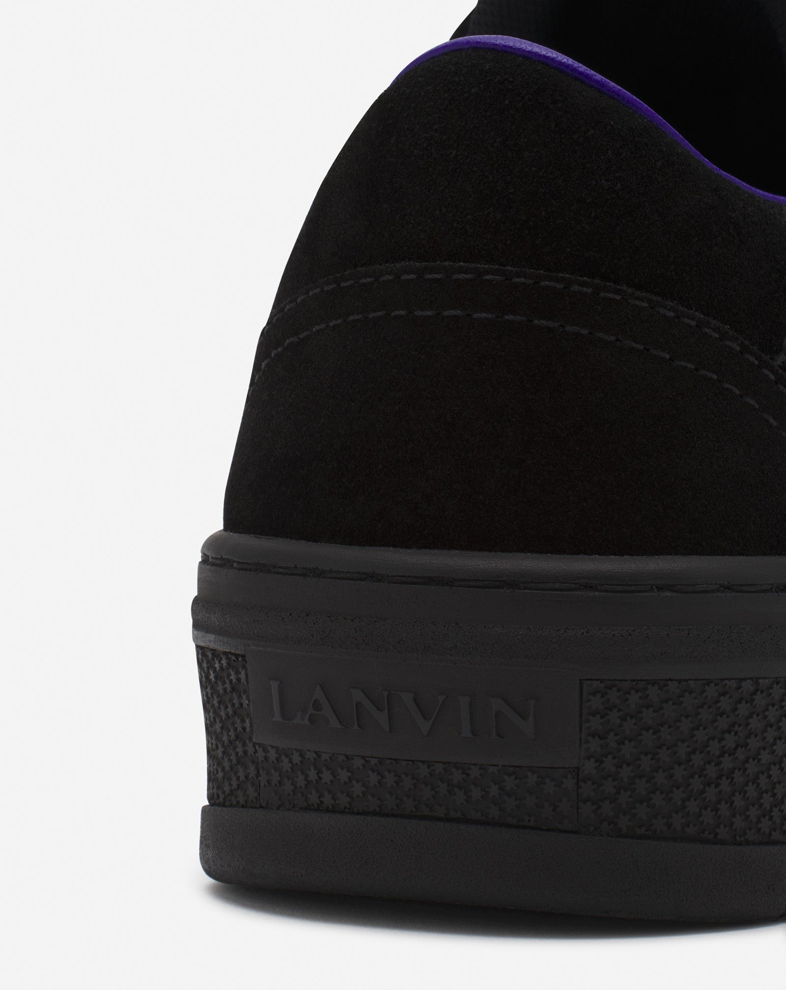 LANVIN WOMEN'S BLACK AND WHITE HIGH-SOLE SNEAKERS