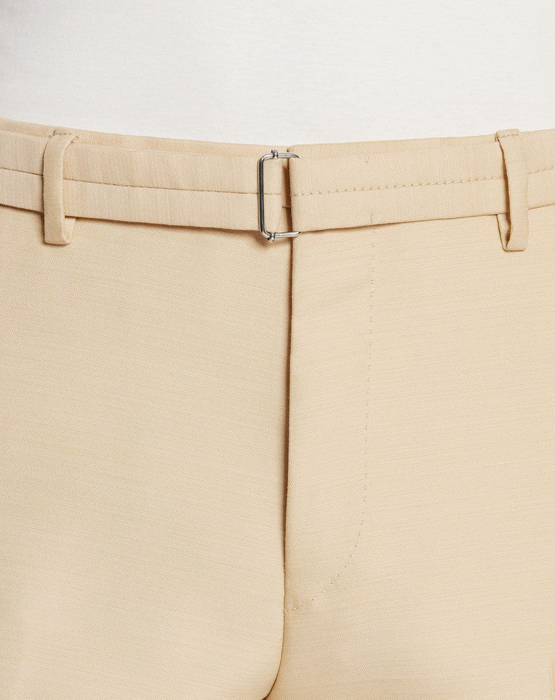 LANVIN MEN'S SABLE BELTED STRAIGHT LEG TROUSERS