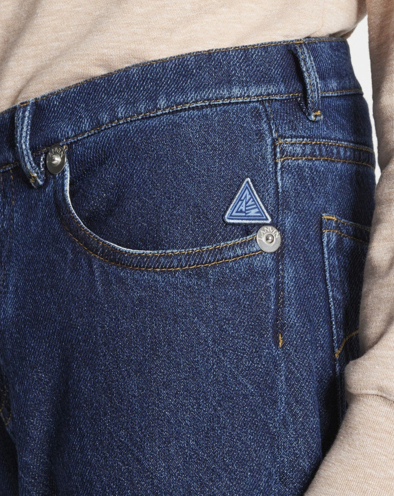 LANVIN MEN'S BLUE DENIM REGULAR TROUSERS