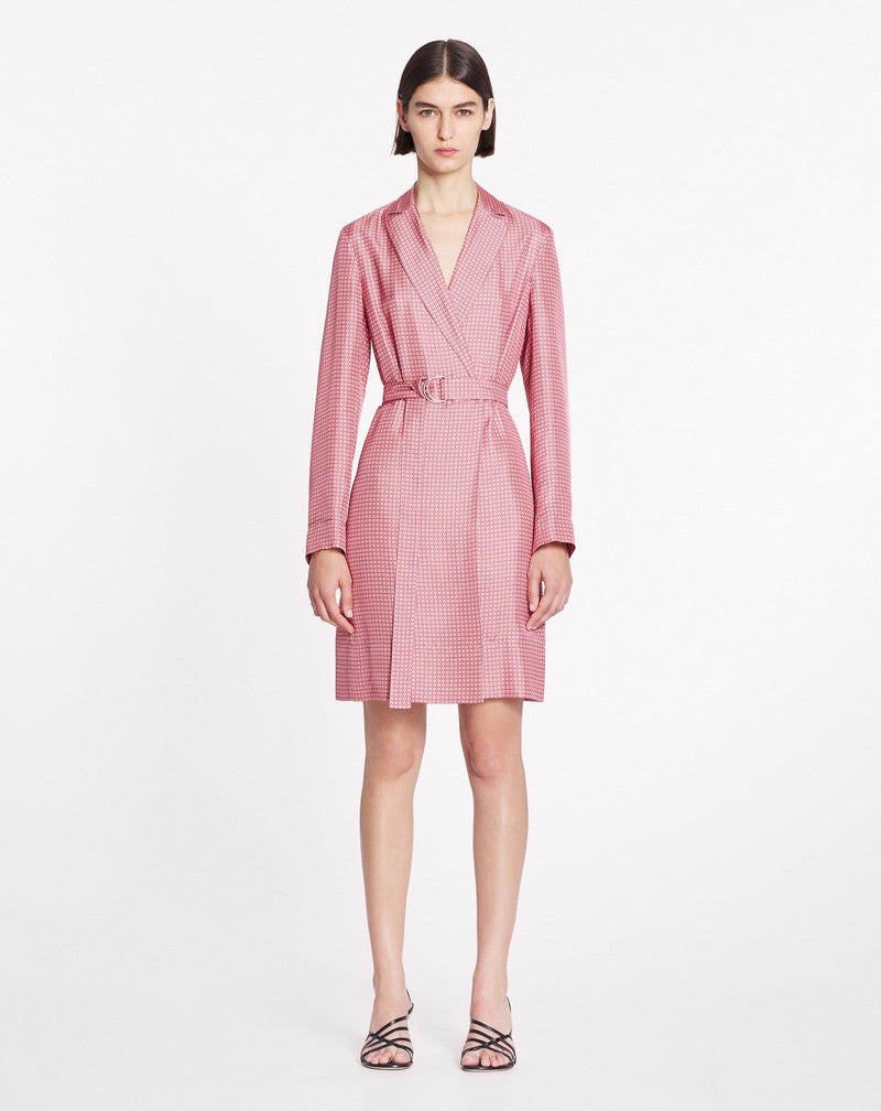 LANVIN WOMEN'S BOIS DE ROSE SILK WRAP DRESS