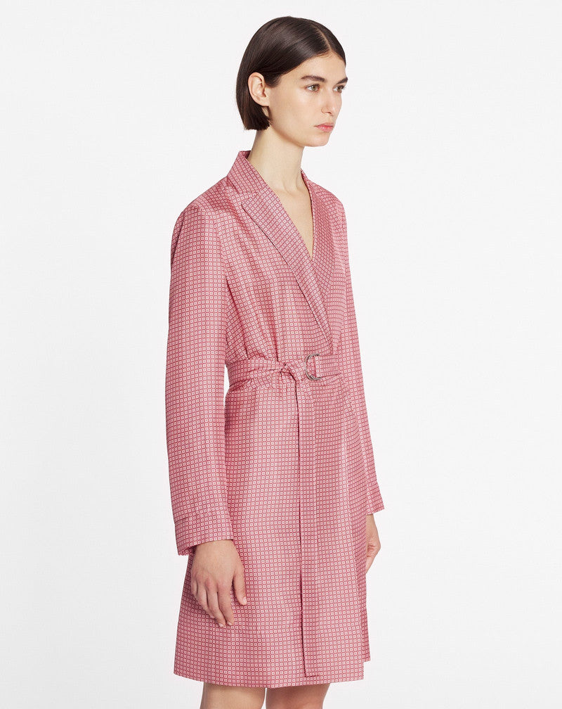 LANVIN WOMEN'S BOIS DE ROSE SILK WRAP DRESS