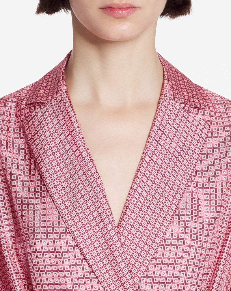 LANVIN WOMEN'S BOIS DE ROSE SILK WRAP DRESS
