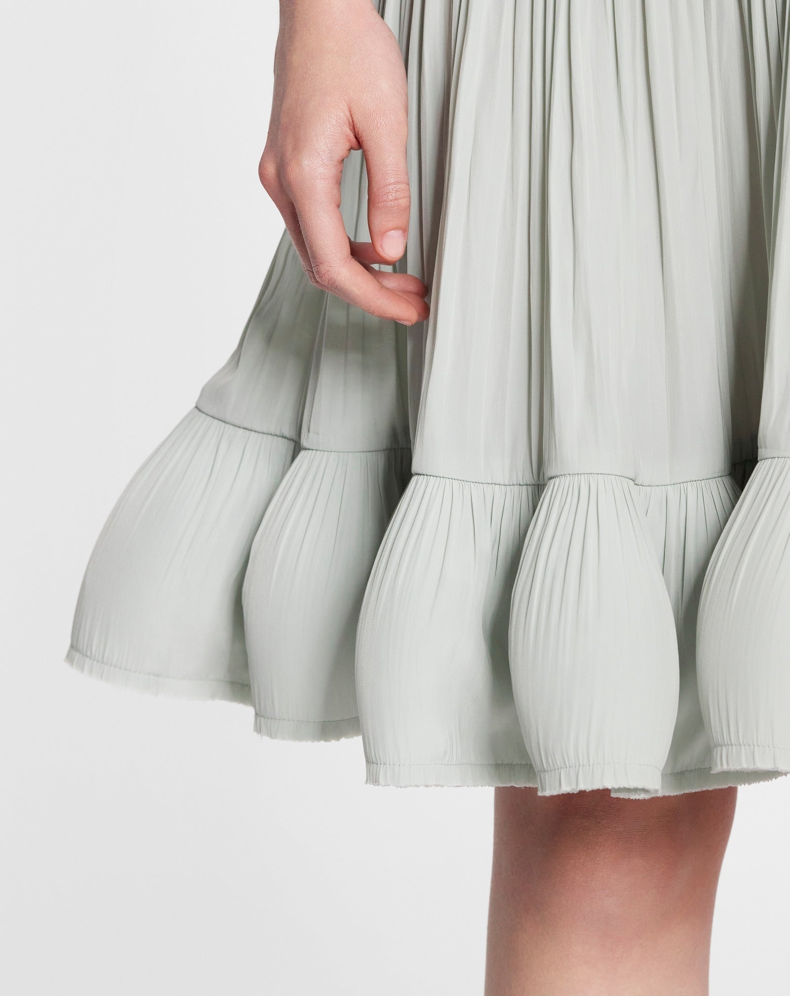 LANVIN WOMEN'S SAGE ASYMMETRIC RUFFLED LAYERED DRESS