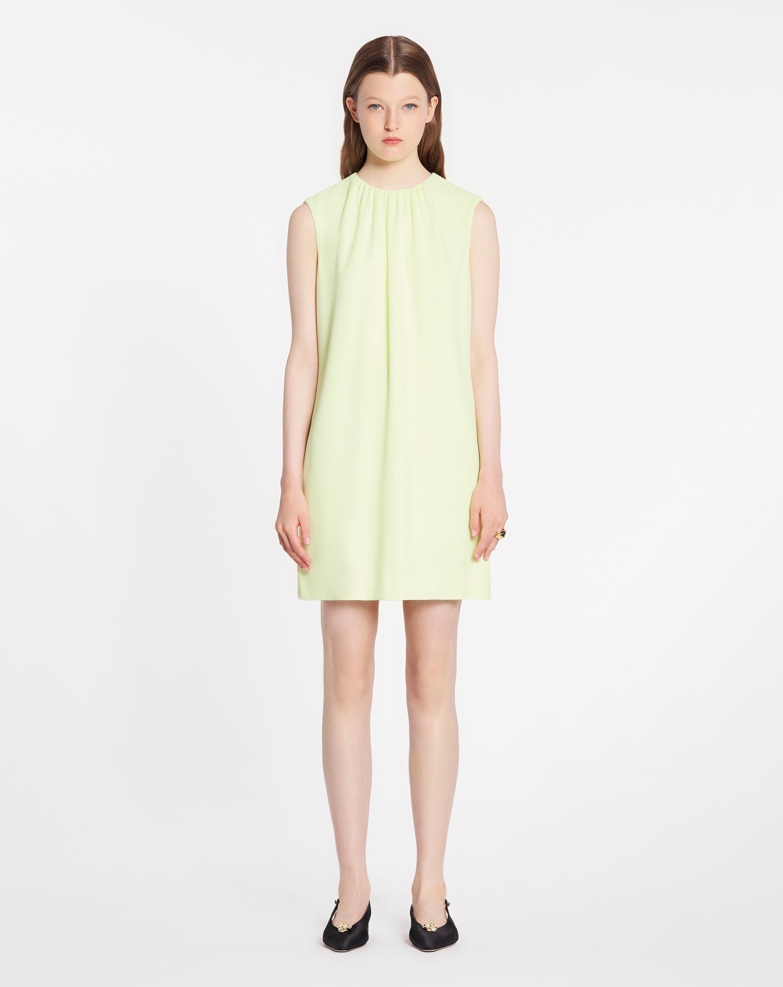 LANVIN WOMEN'S CITRON GATHERED NECK MINI DRESS