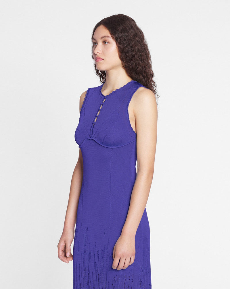 LANVIN WOMEN'S BLEUET SLEEVELESS MIDI DRESS