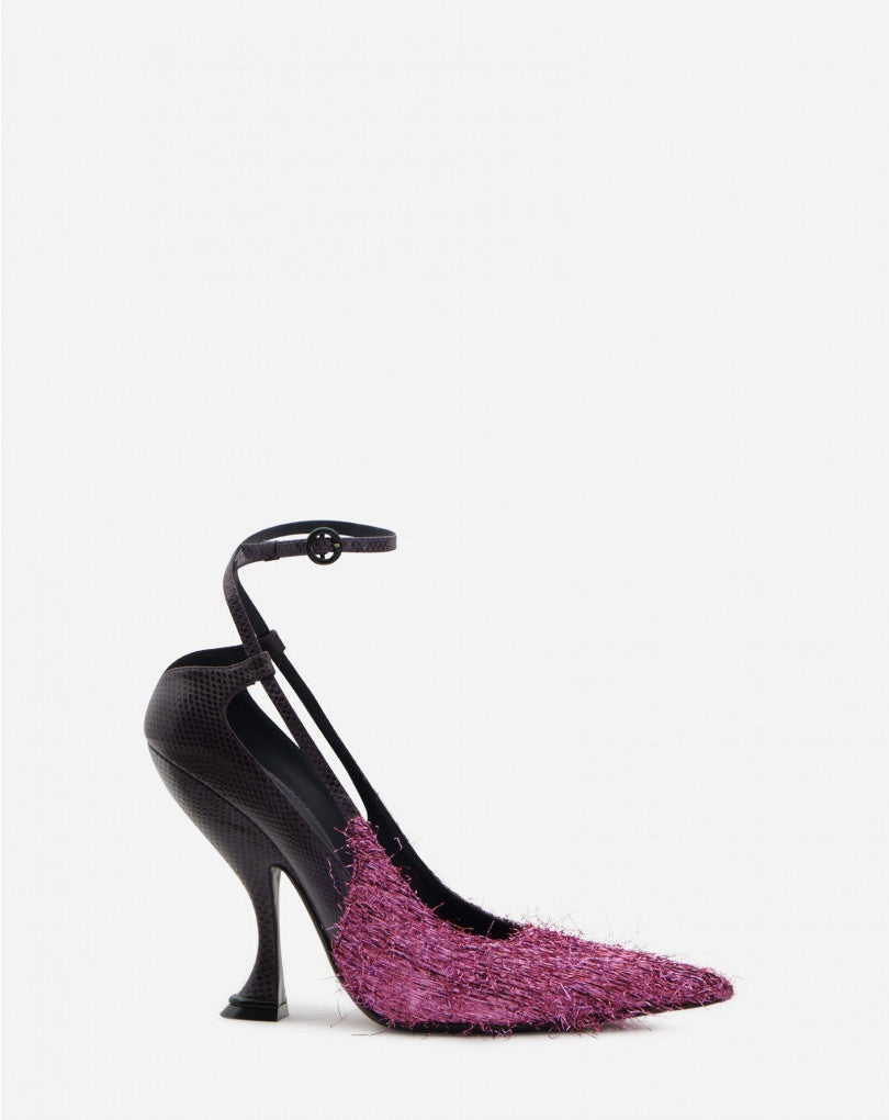 LANVIN WOMEN'S ROSE TEXTURED POINTED TOE PUMPS