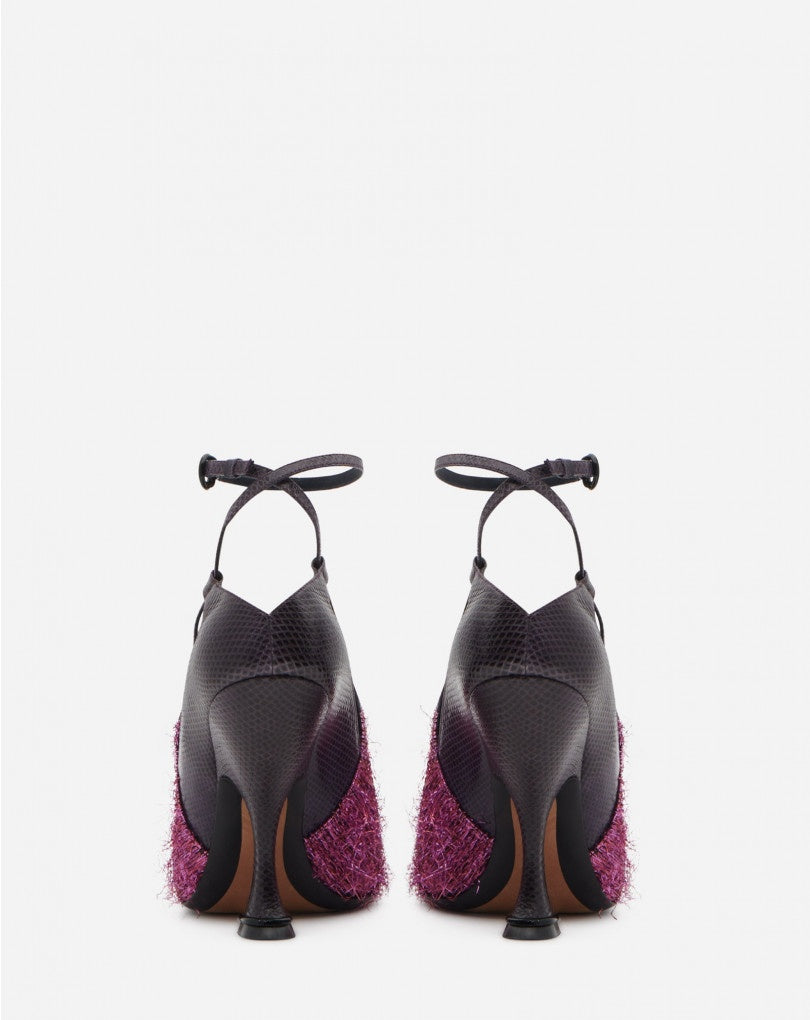LANVIN WOMEN'S ROSE TEXTURED POINTED TOE PUMPS