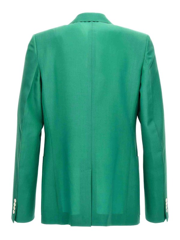 LANVIN MEN'S JADE WOOL THREE-BUTTON BLAZER