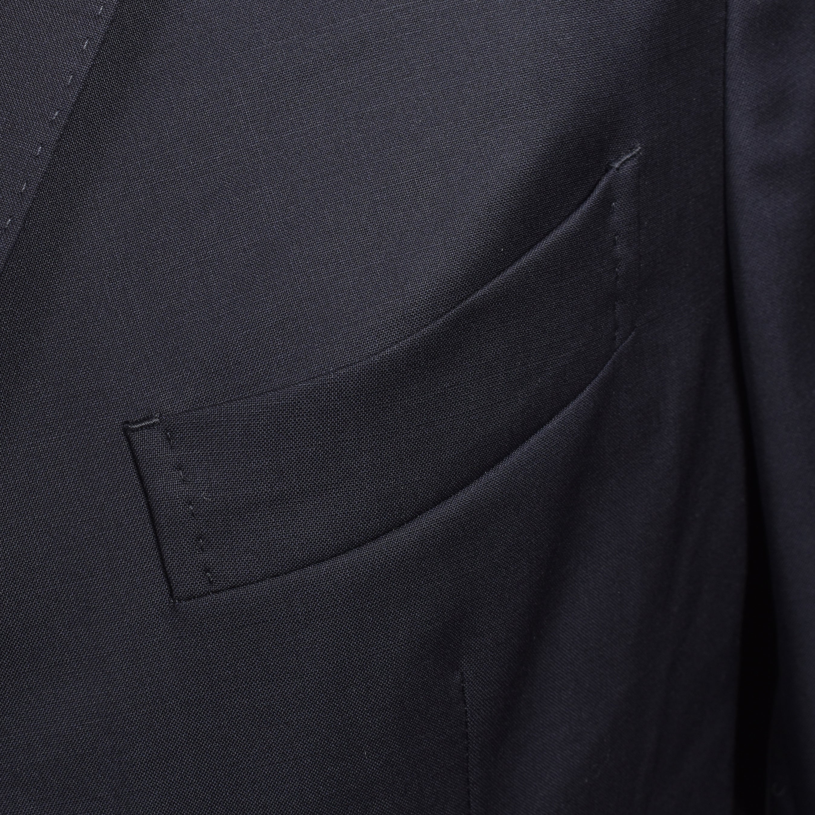 PESERICO MEN'S NAVY LINEN THREE-BUTTON BLAZER