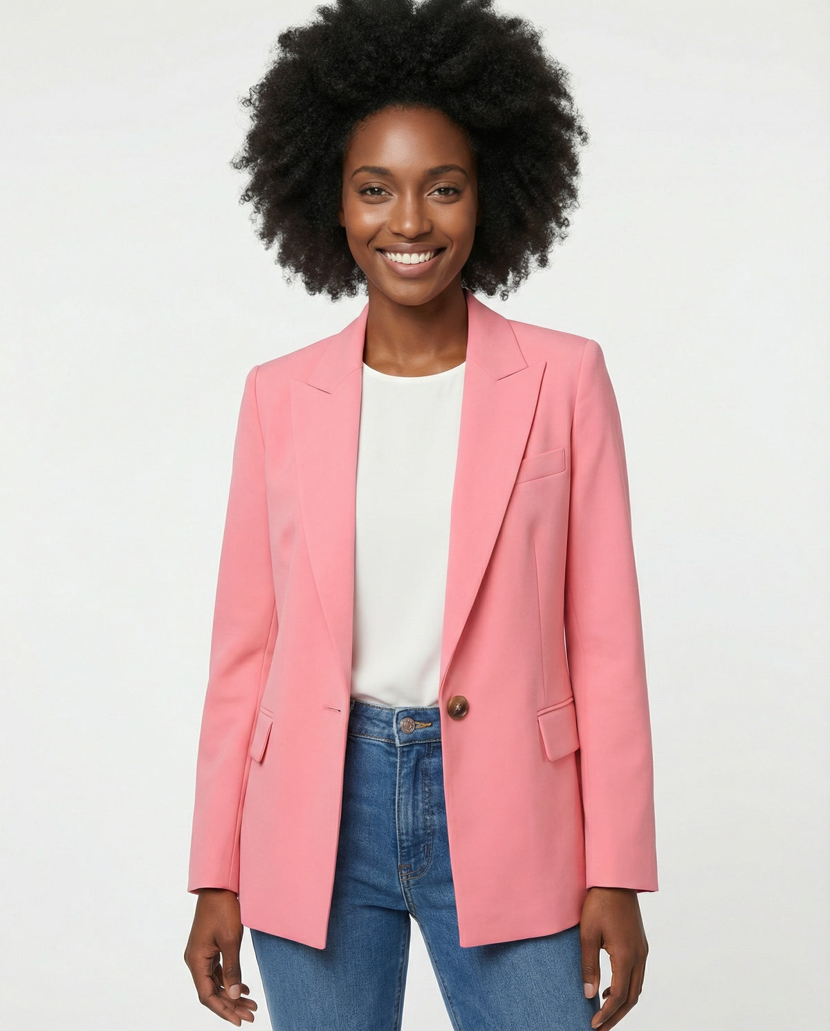 PESERICO WOMEN'S ANEMONE ROSE TAILORED BLAZER