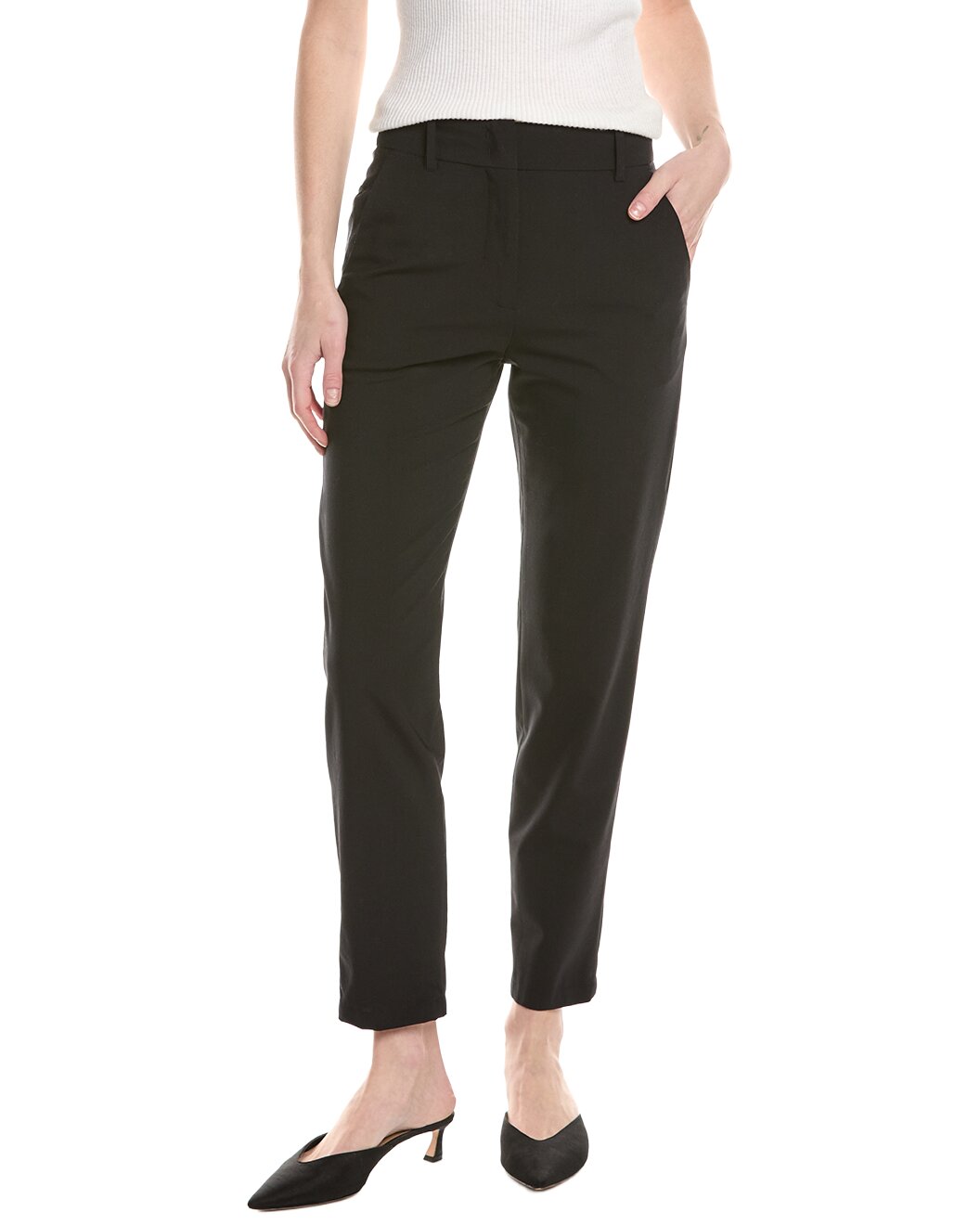 ELEVENTY WOMEN'S BLACK TAILORED TROUSERS