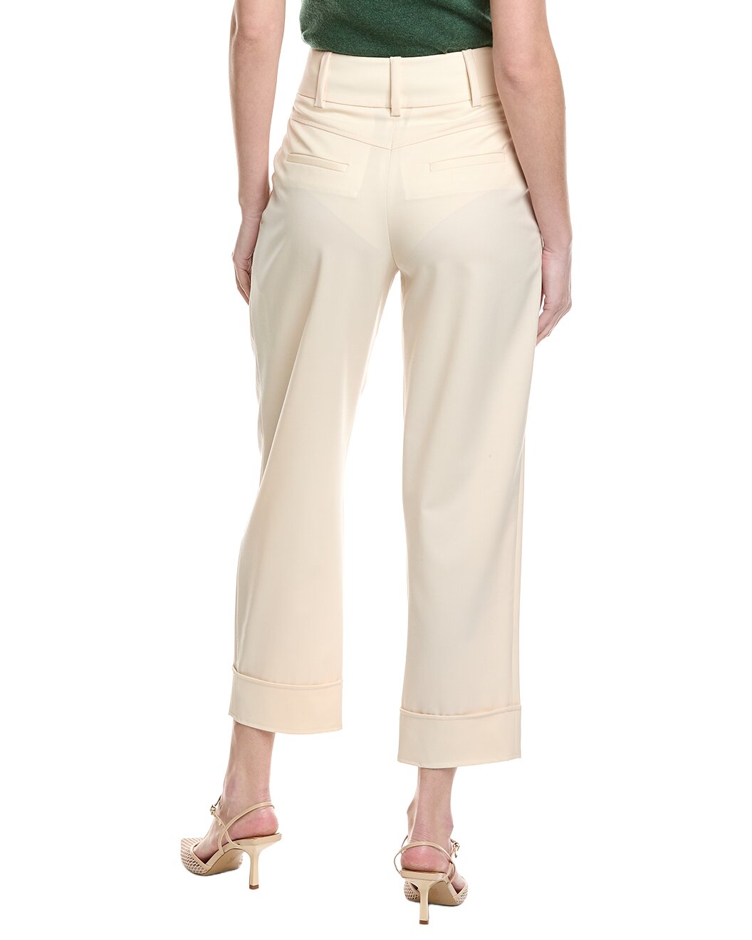 ELEVENTY WOMEN'S OFF-WHITE HIGH-WAISTED TROUSERS