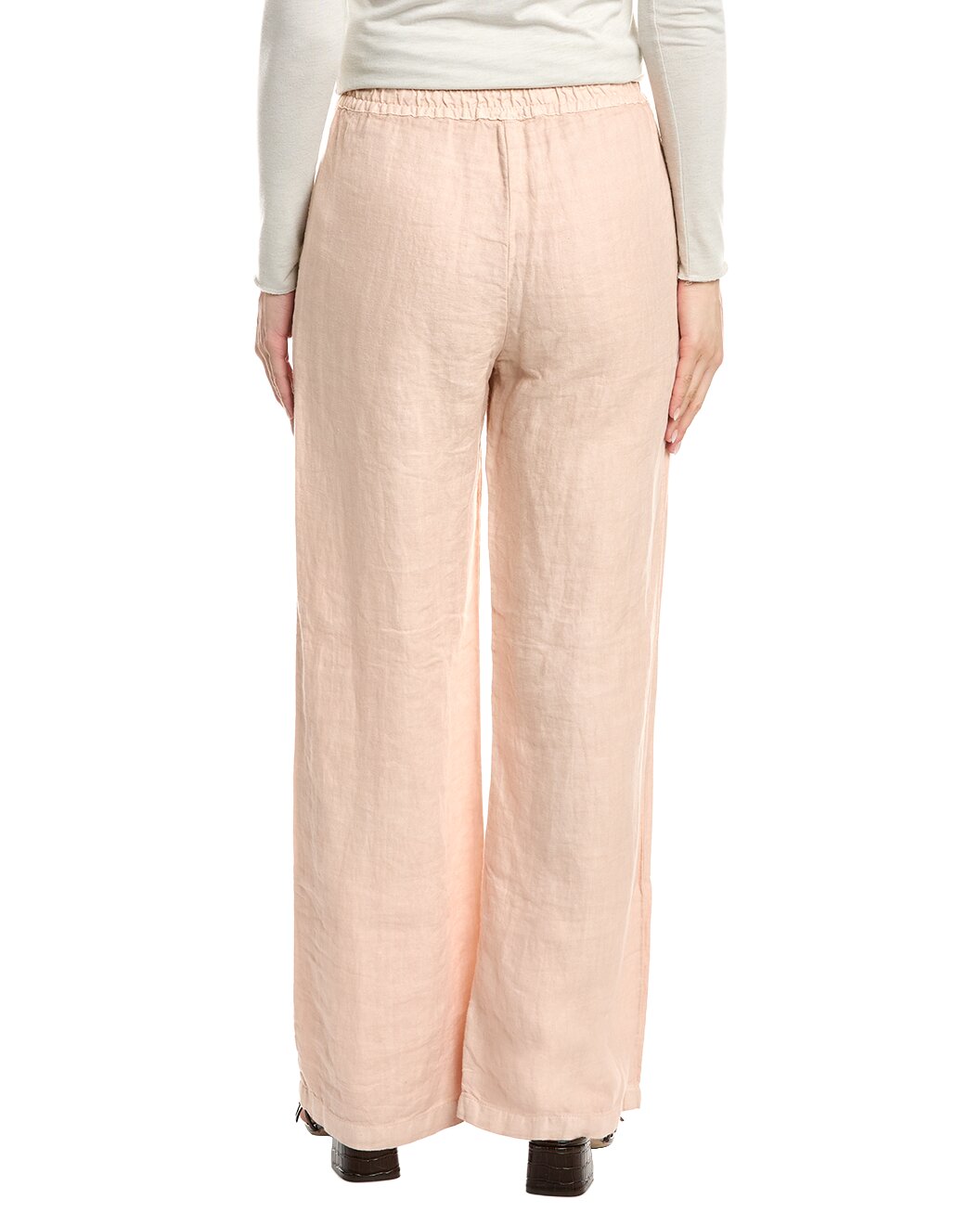 ELEVENTY WOMEN'S POWDER WIDE-LEG LINEN TROUSERS