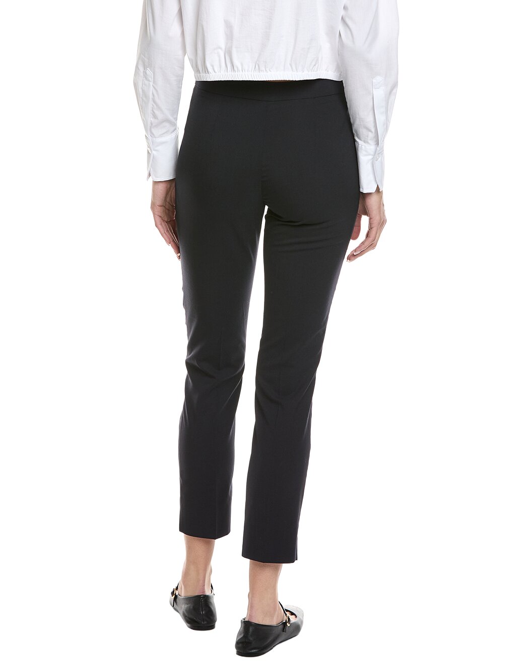 ELEVENTY WOMEN'S NAVY SLIM FIT TAILORED TROUSERS
