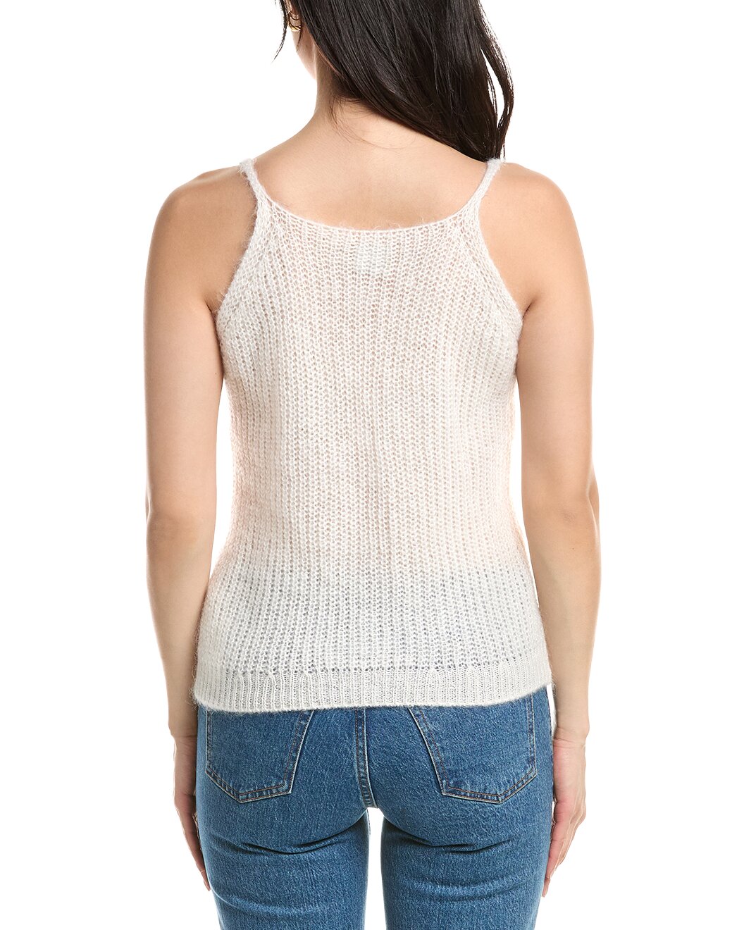 ELEVENTY WOMEN'S WHITE KNIT TANK TOP SWEATER