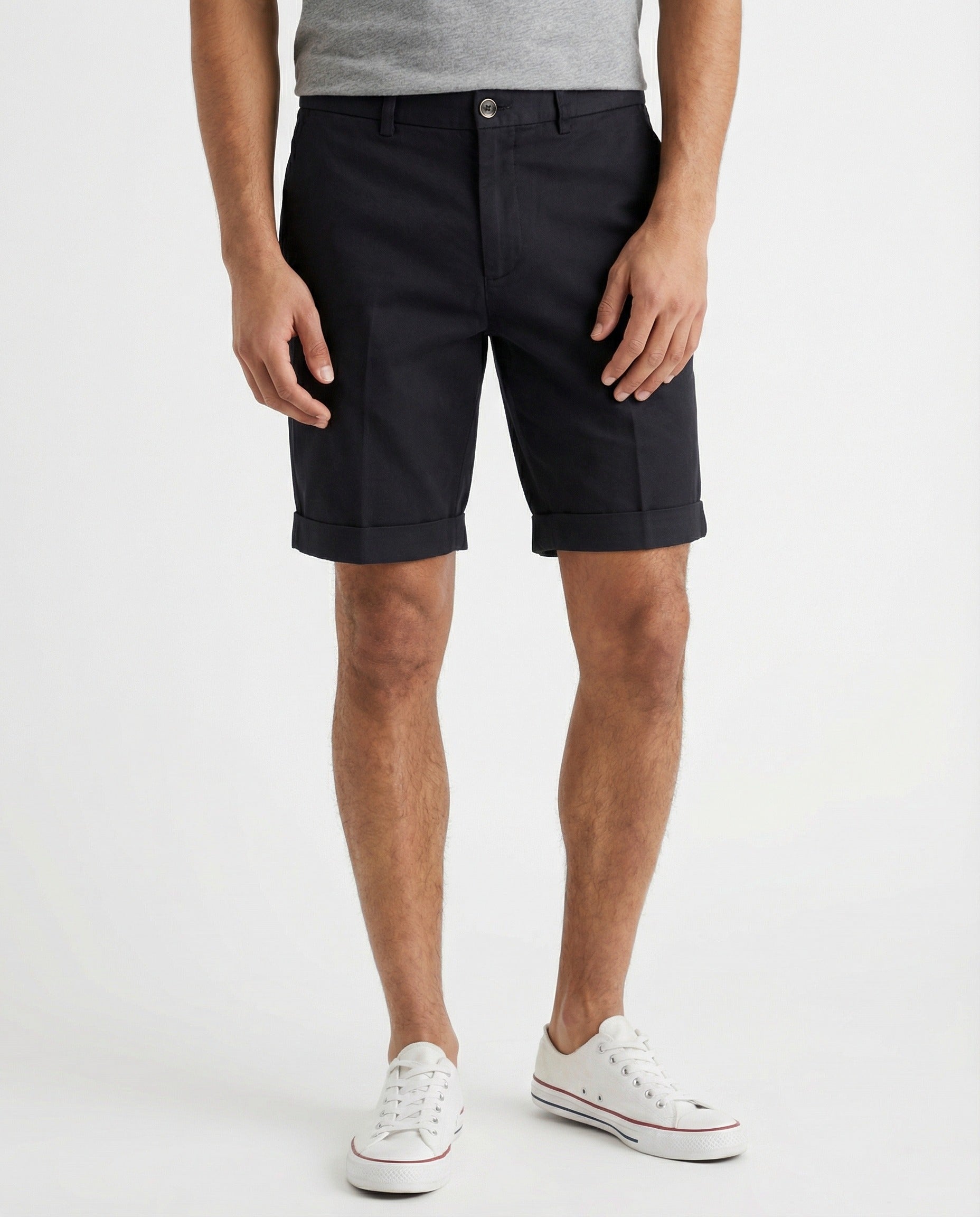 PESERICO MEN'S DARK NAVY BERMUDA SHORTS