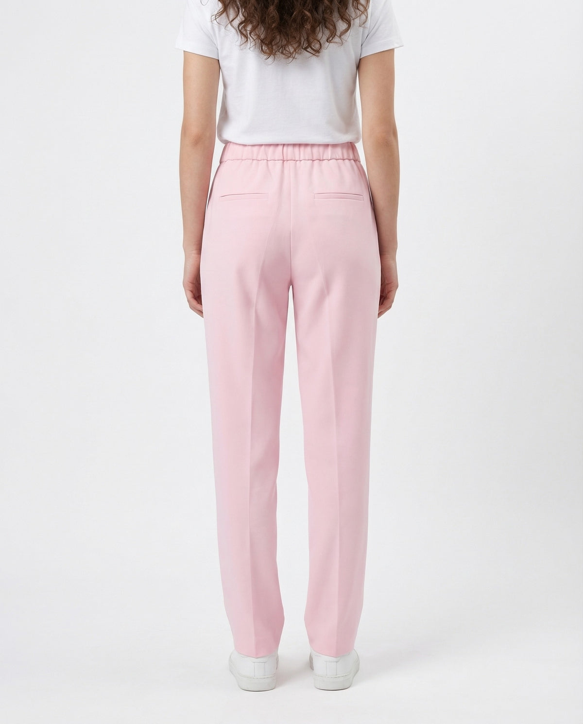 PESERICO WOMEN'S LIGHT PINK RELAXED TROUSERS