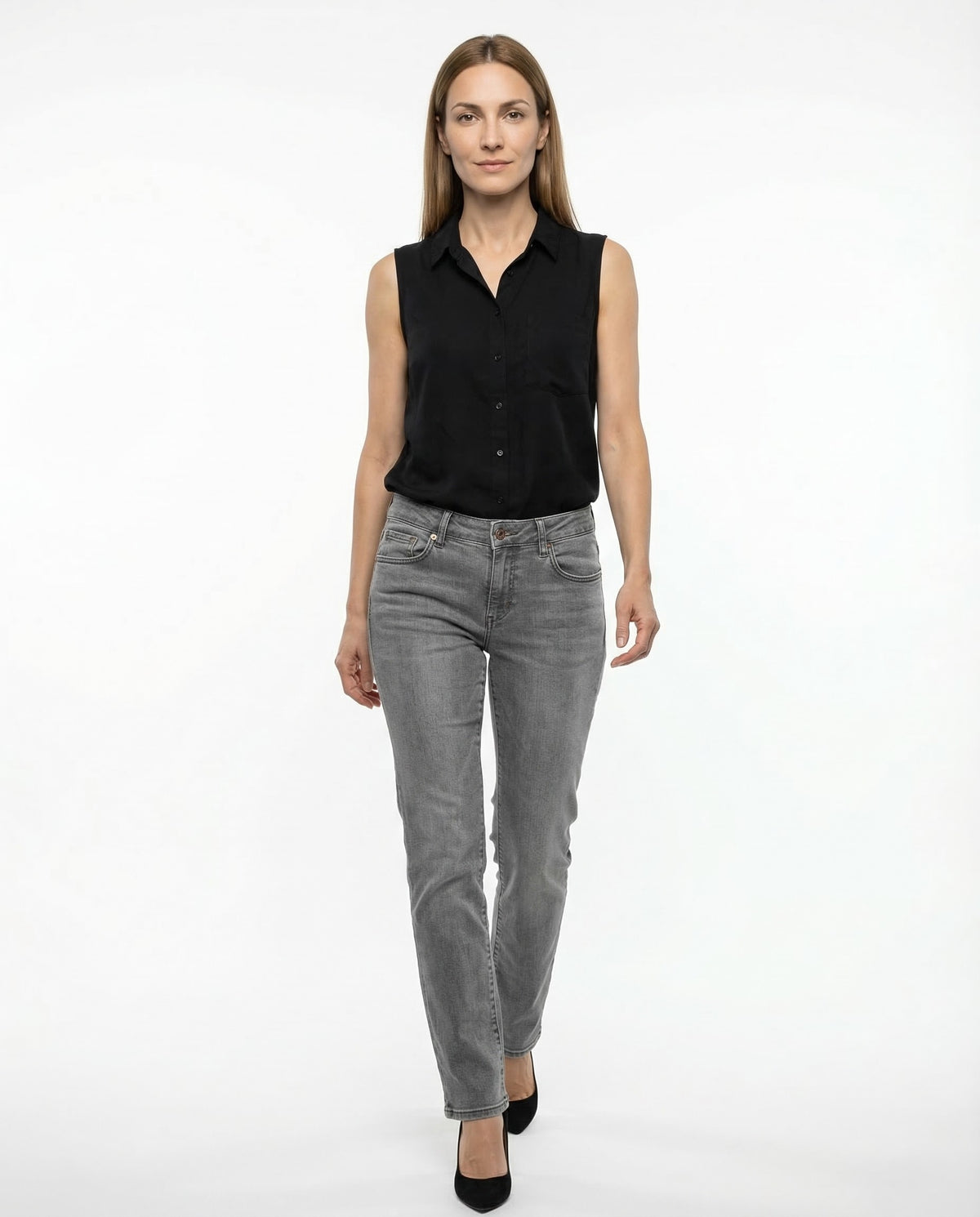 BRUNELLO CUCINELLI WOMEN'S GREY SKINNY FIT JEANS