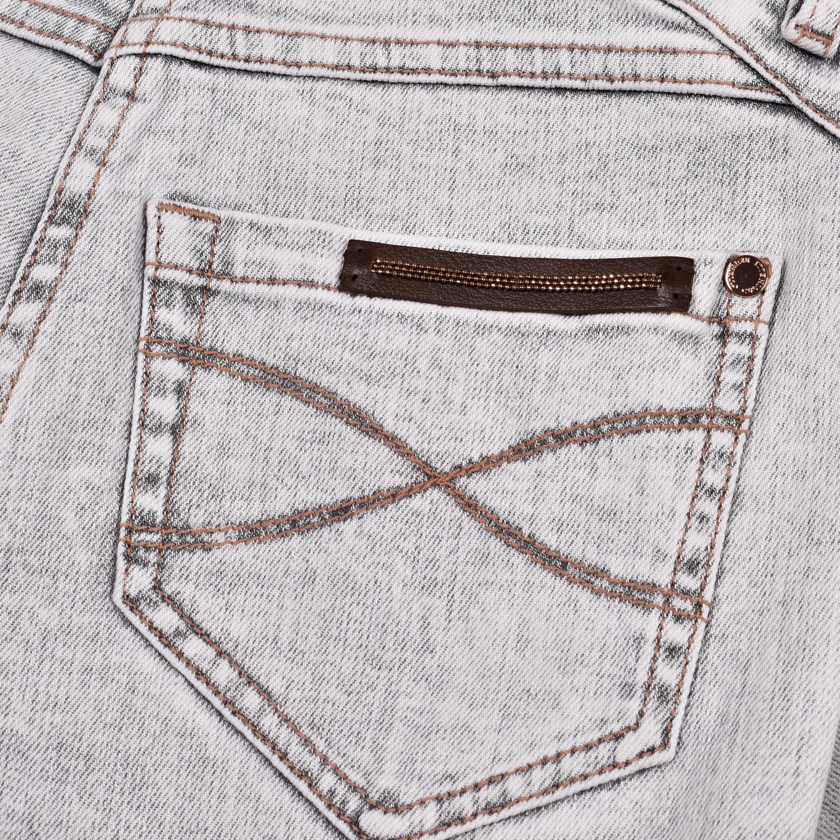 BRUNELLO CUCINELLI WOMEN'S LIGHT GREY SKINNY DENIM TROUSERS