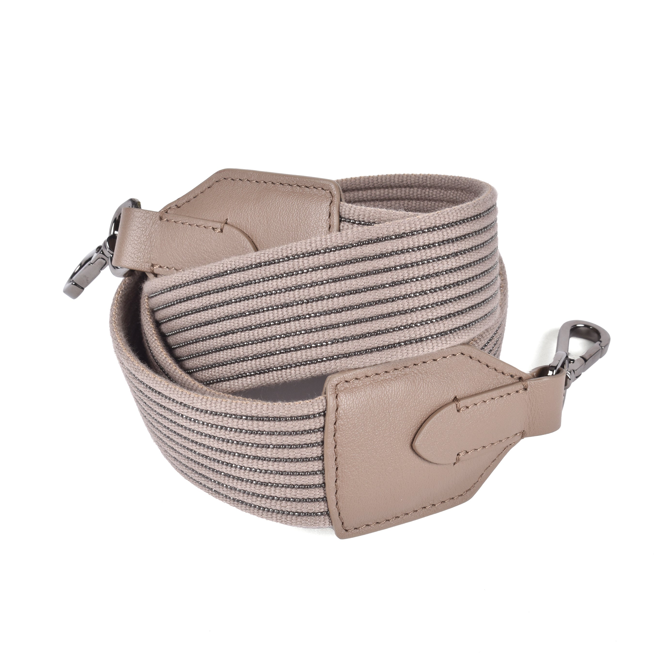 BRUNELLO CUCINELLI WOMEN'S BEIGE MONILI BEAD SHOULDER STRAP
