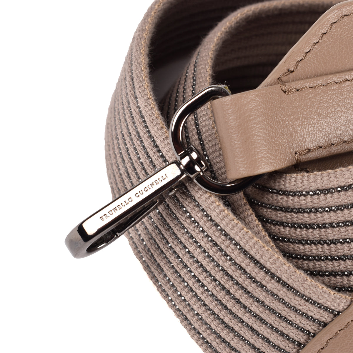 BRUNELLO CUCINELLI WOMEN'S BEIGE COTTON SHOULDER STRAP