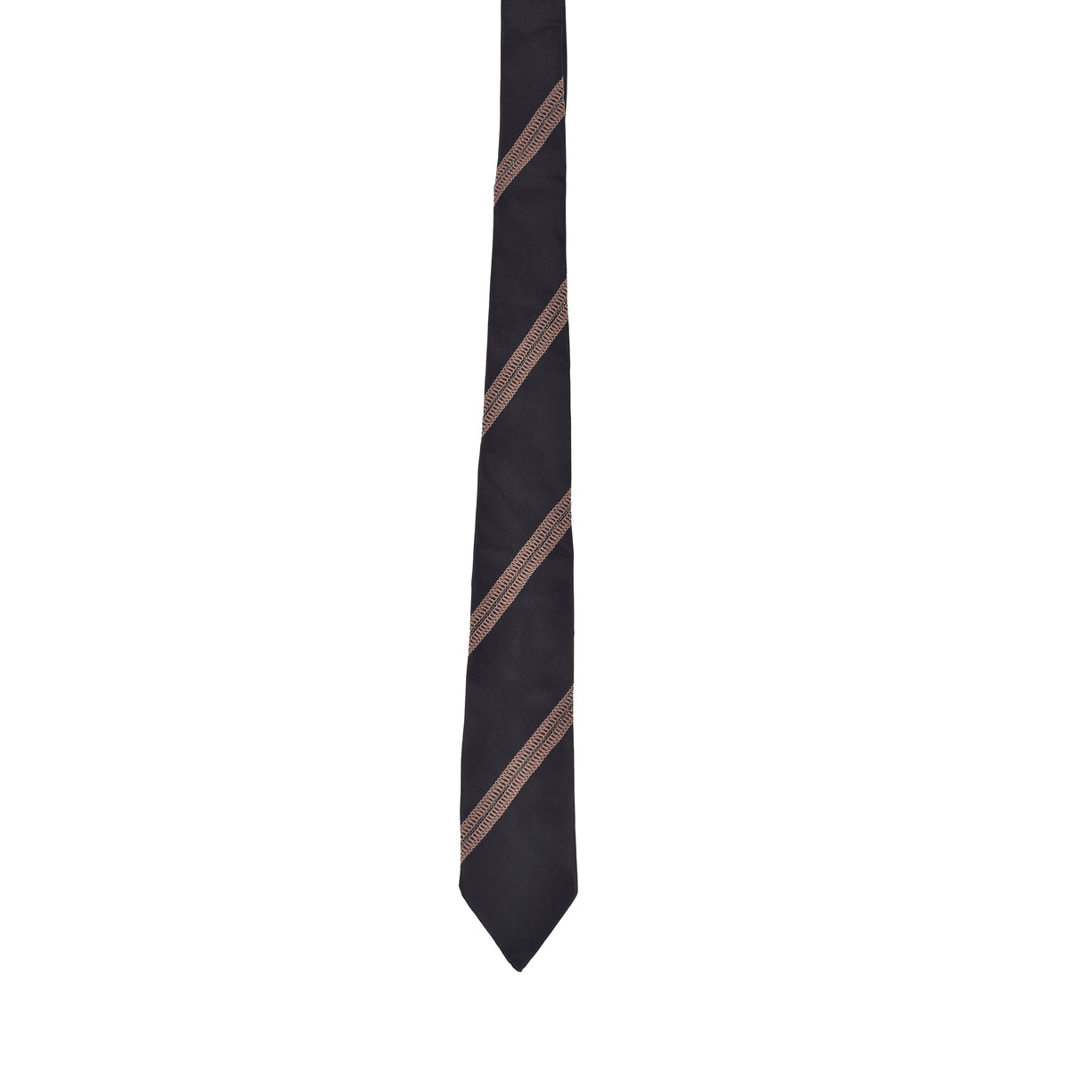 BRUNELLO CUCINELLI WOMEN'S NAVY SILK PATTERNED TIE