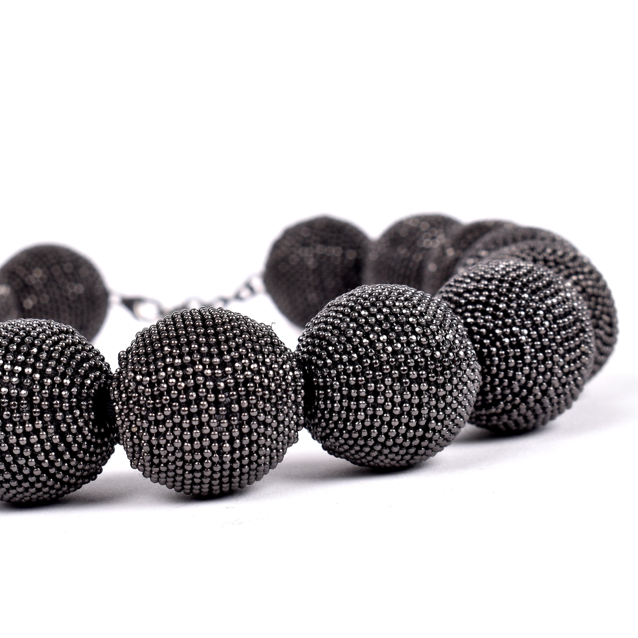 BRUNELLO CUCINELLI WOMEN'S CHARCOAL MONILI BEAD NECKLACE