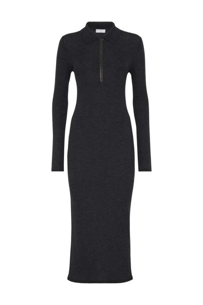 Brunello Cucinelli Rib-Knit Dress M14817A95P