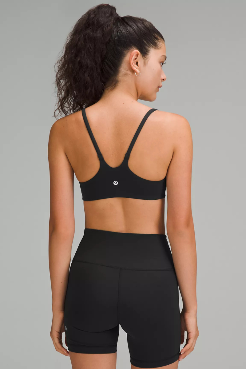 Lululemon Wunder Train Strappy Racer Bra A/B  In BLK