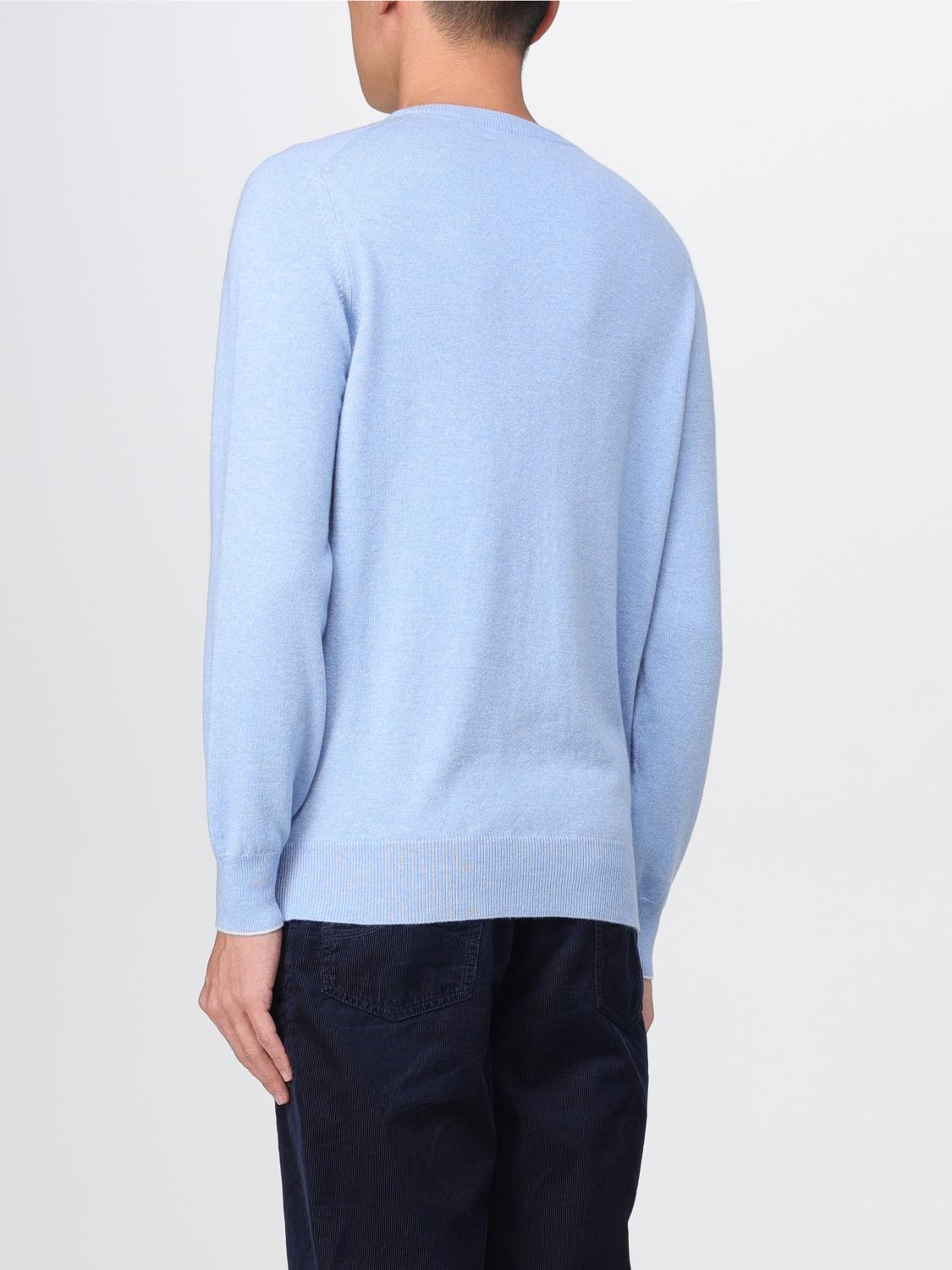 BRUNELLO CUCINELLI MEN'S GLACIER CASHMERE CREWNECK SWEATER