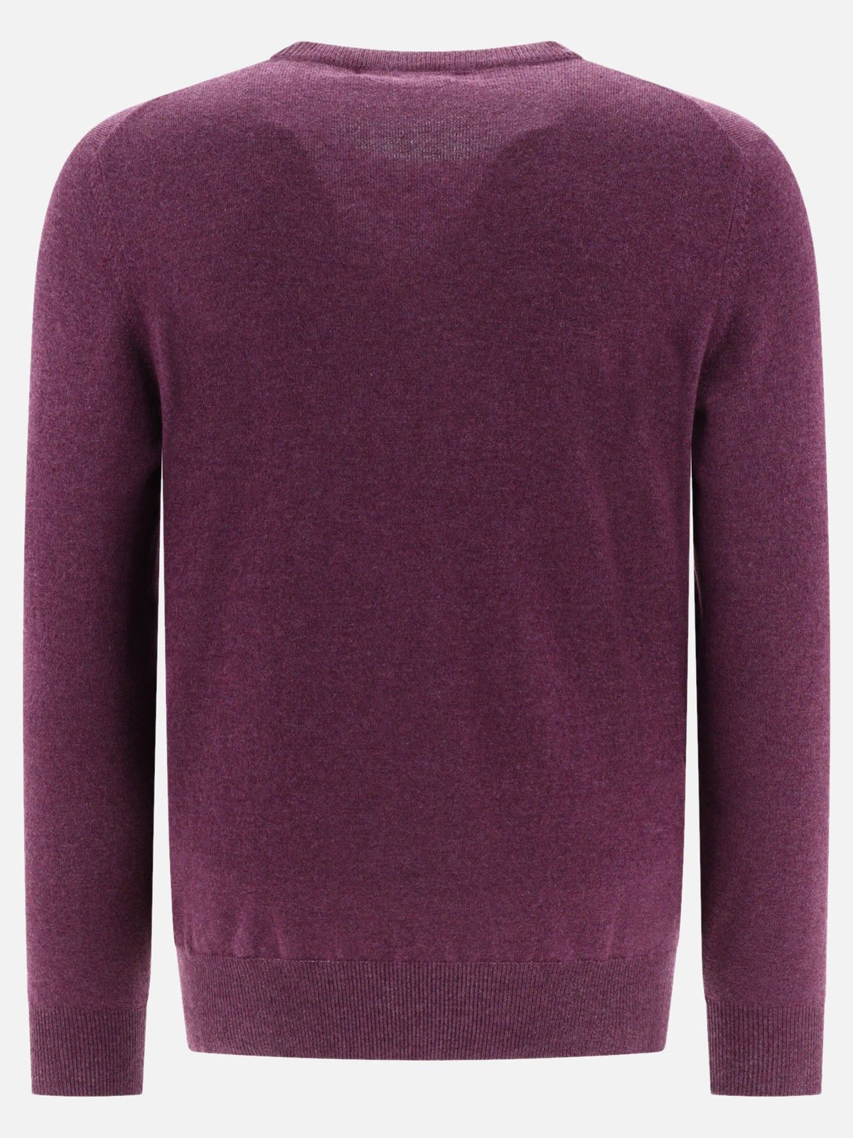 BRUNELLO CUCINELLI MEN'S PLUM CASHMERE CREWNECK SWEATER