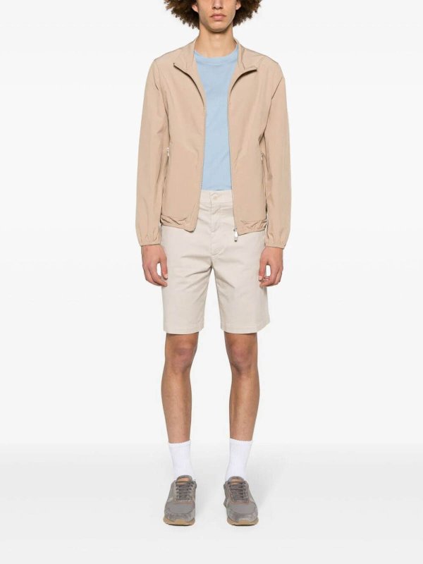 BRUNELLO CUCINELLI MEN'S CREAM TAILORED SHORTS