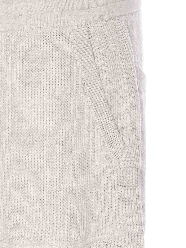 BRUNELLO CUCINELLI MEN'S FOG KNIT DRAWSTRING TROUSERS