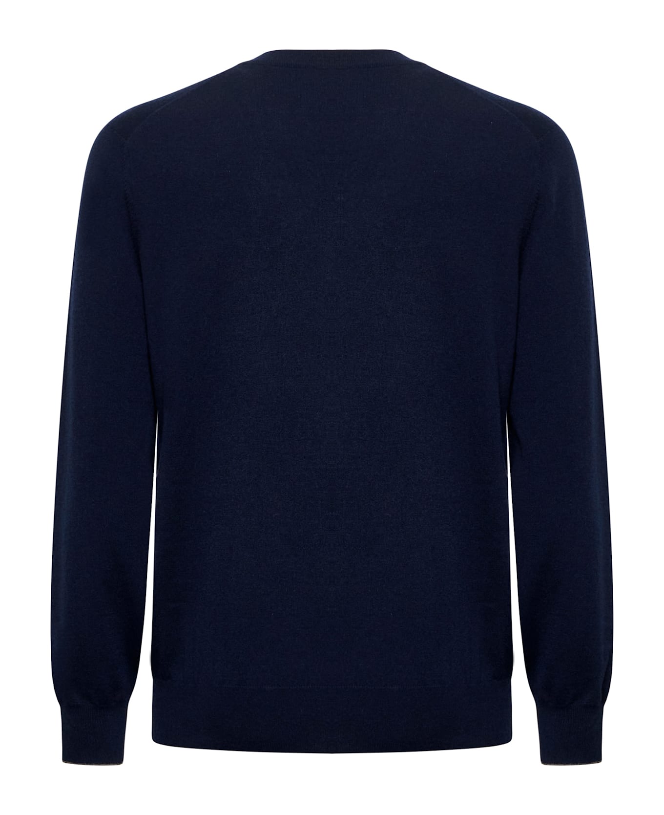 BRUNELLO CUCINELLI MEN'S NAVY CASHMERE CREWNECK SWEATER