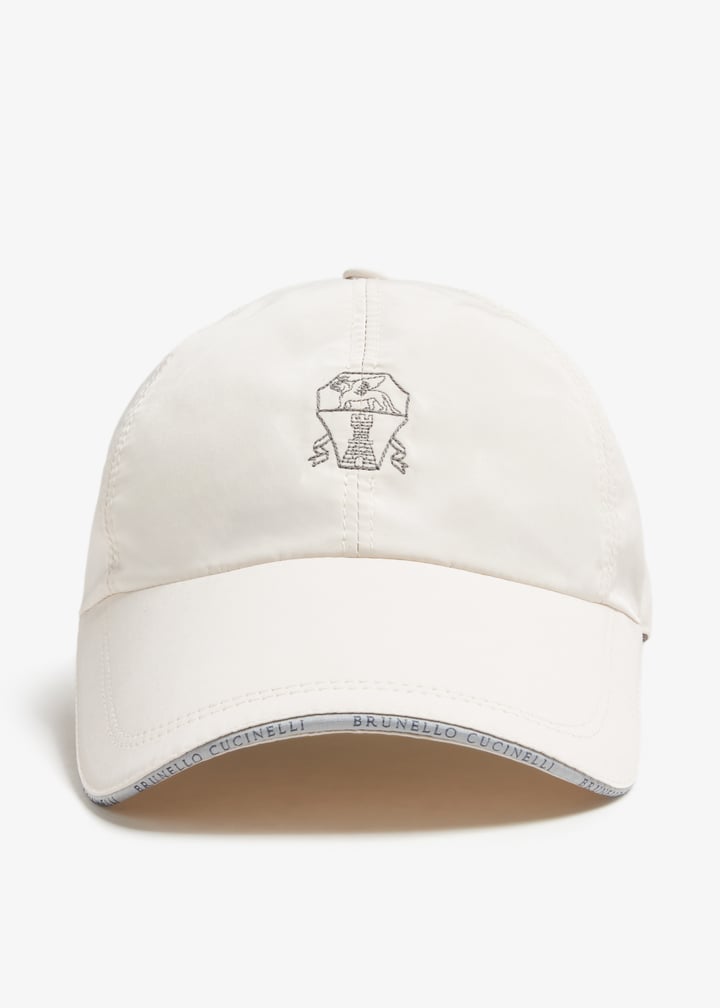 BRUNELLO CUCINELLI MEN'S IVORY AND GREY BASEBALL CAP