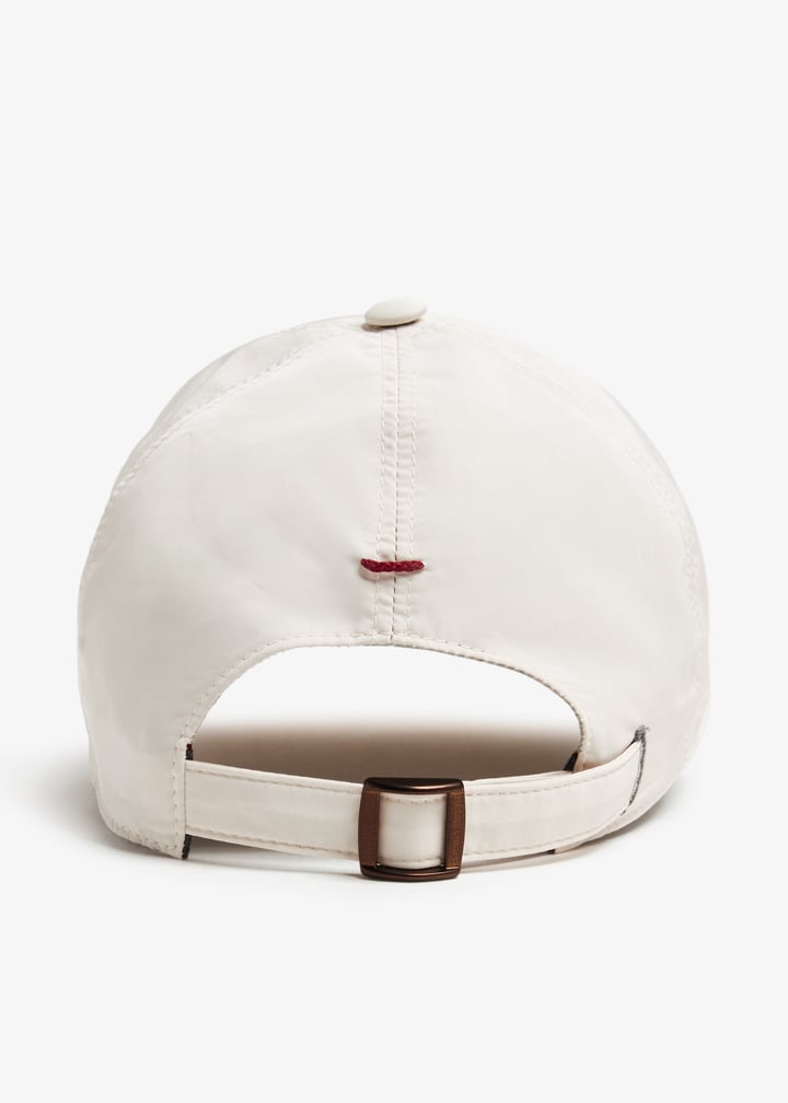 BRUNELLO CUCINELLI MEN'S IVORY AND GREY BASEBALL CAP