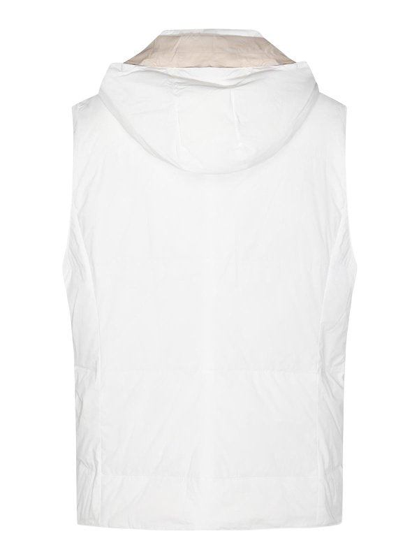 BRUNELLO CUCINELLI MEN'S OFF WHITE HOODED JACKET