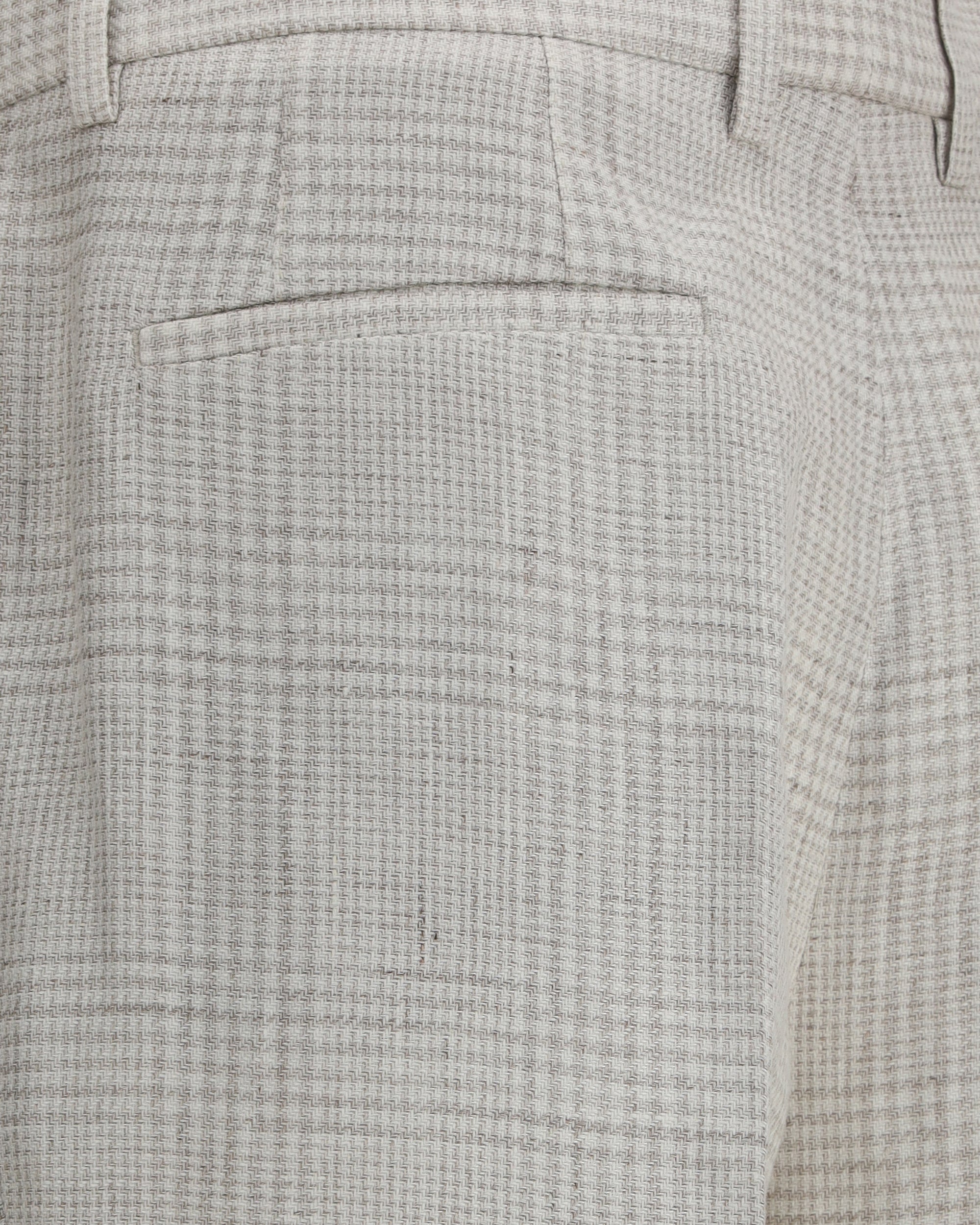 BRUNELLO CUCINELLI MEN'S LIGHT GREY WOOL LINEN TROUSERS