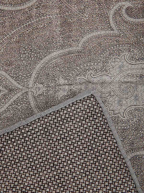 BRUNELLO CUCINELLI MEN'S GREY SILK PATTERNED POCKETSQUARE