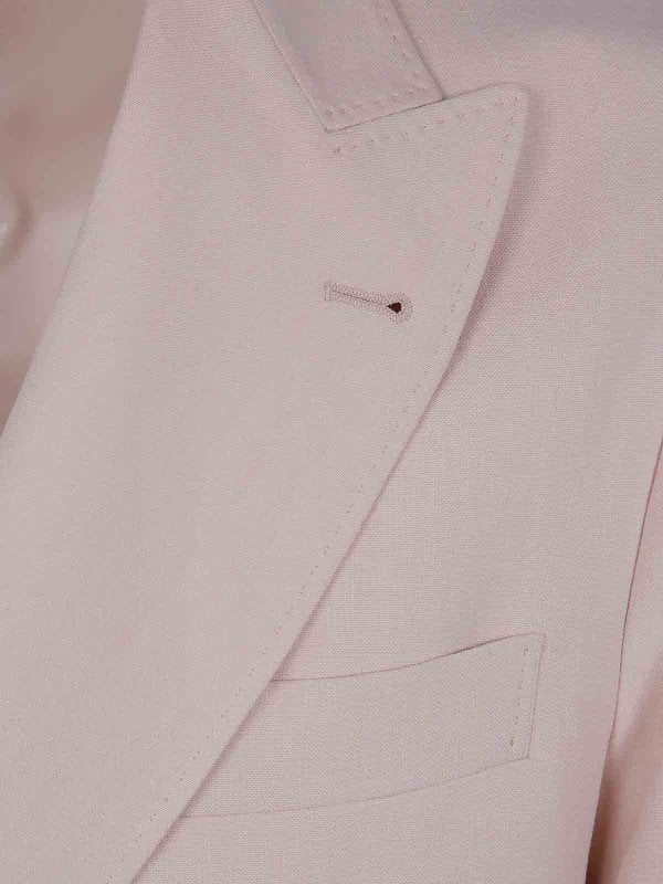 BRUNELLO CUCINELLI MEN'S CHERRY BLOSSOM LINEN DOUBLE-BREASTED SUIT