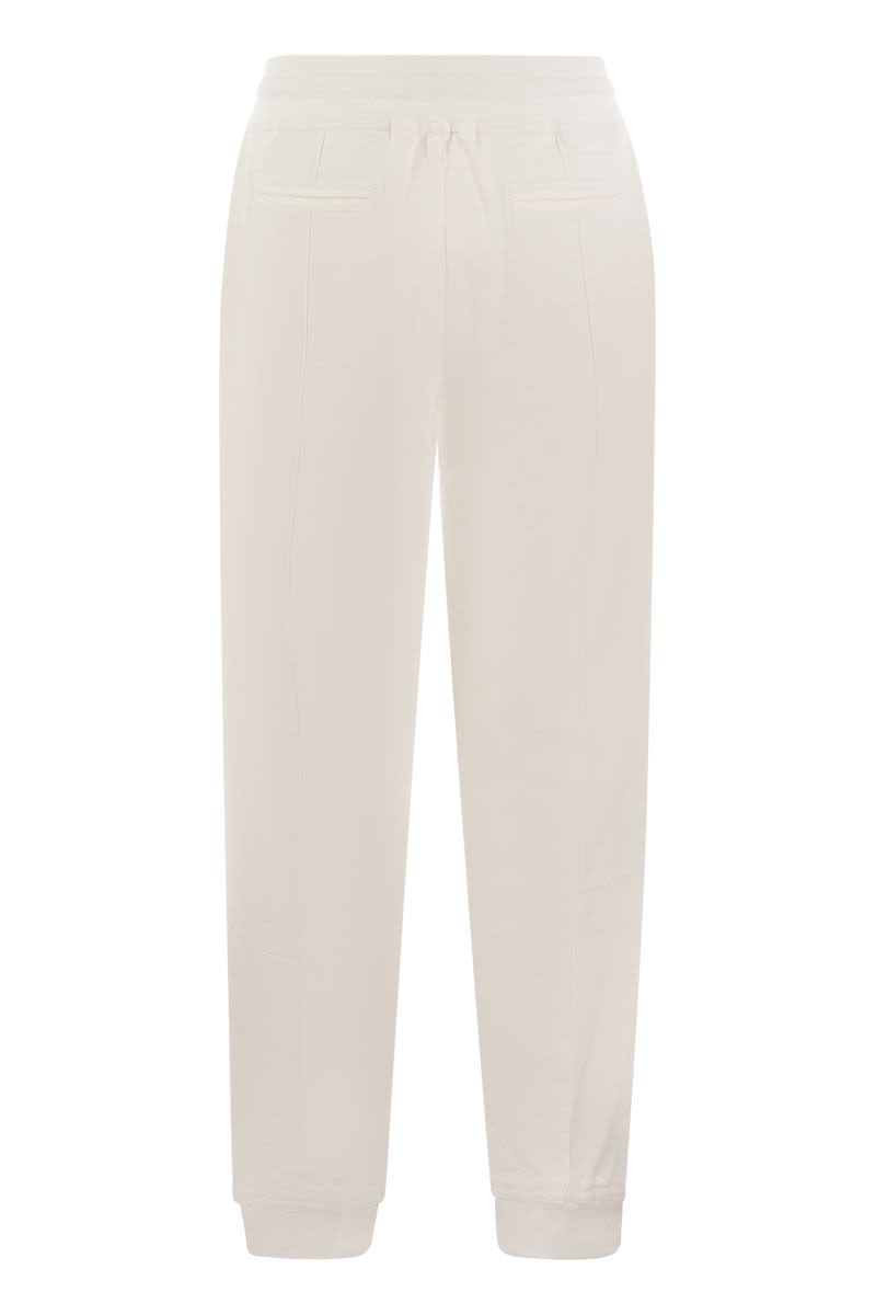 BRUNELLO CUCINELLI MEN'S OFF-WHITE TAILORED JOGGER PANTS