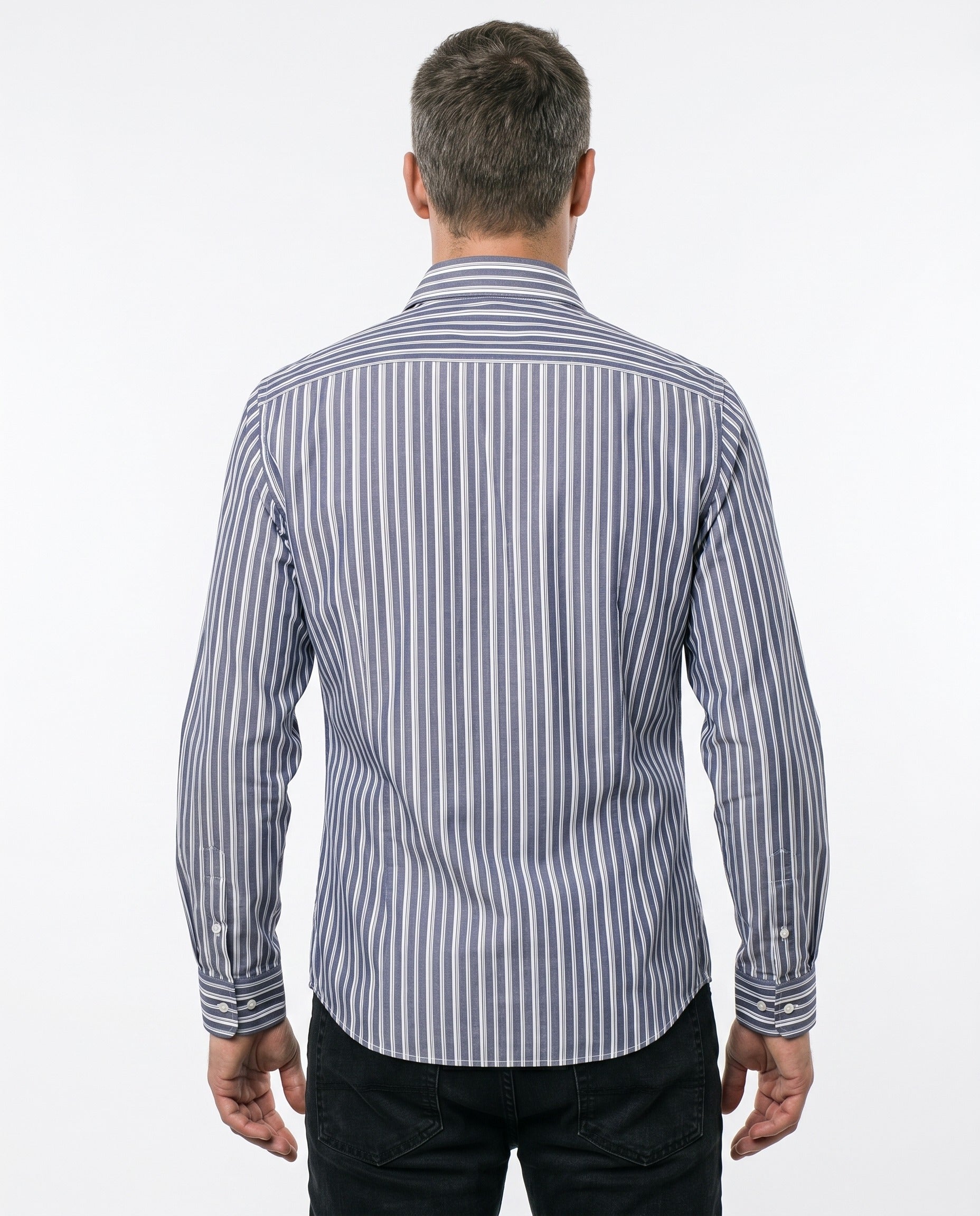 BRUNELLO CUCINELLI MEN'S STRIPED TAILORED SHIRT