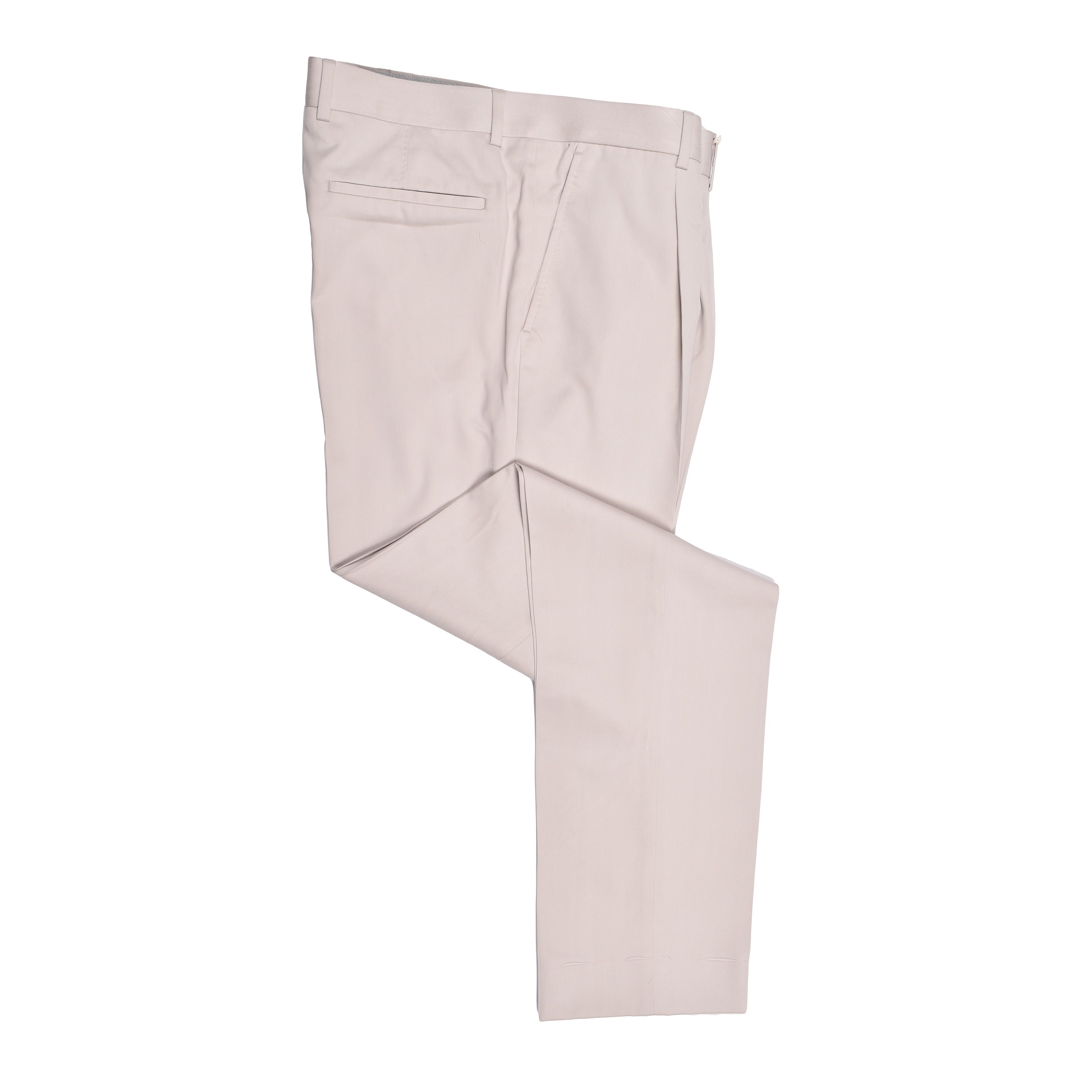 BRUNELLO CUCINELLI MEN'S BEIGE SILK THREE-BUTTON SUIT