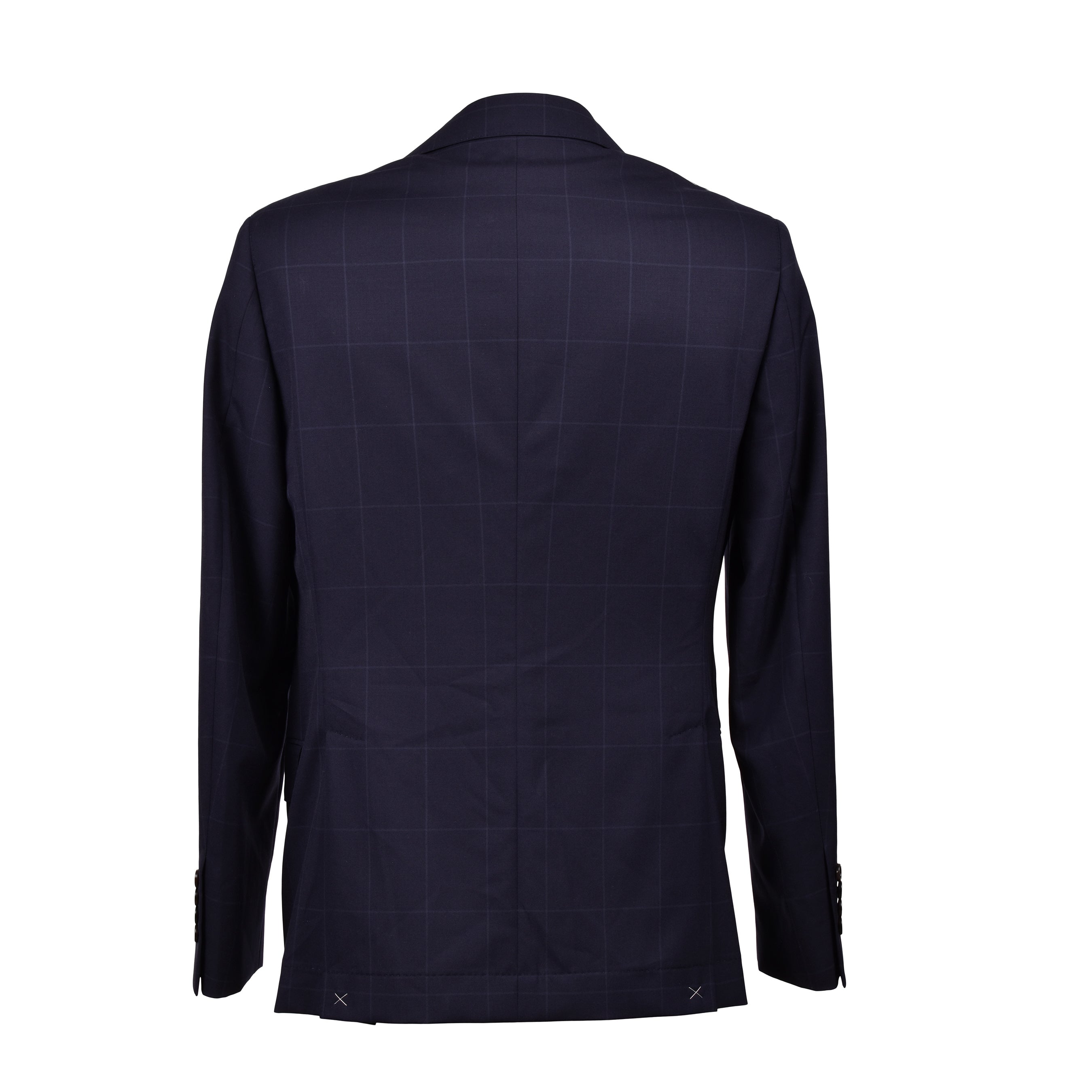 BRUNELLO CUCINELLI MEN'S NAVY VIRGIN WOOL THREE-BUTTON SUIT