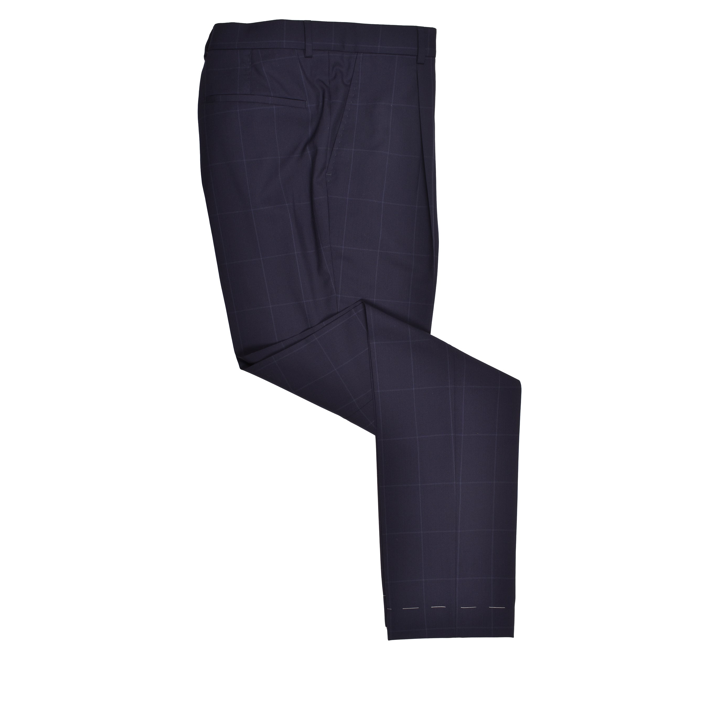 BRUNELLO CUCINELLI MEN'S NAVY VIRGIN WOOL THREE-BUTTON SUIT
